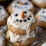 Melted snowman peanut butter cookies
