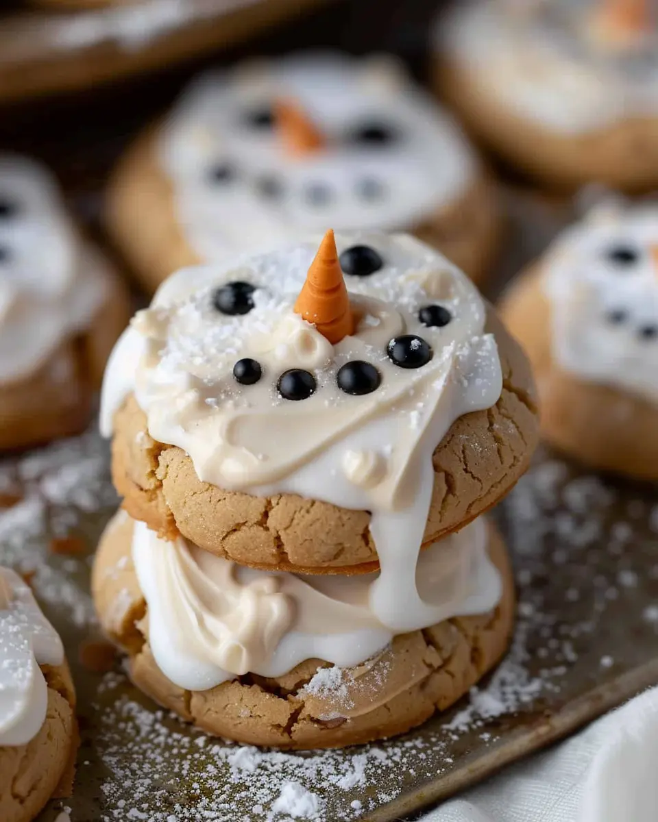 Melted snowman peanut butter cookies: The best winter treat