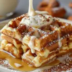 Cinnamon Roll Waffles Cream Cheese