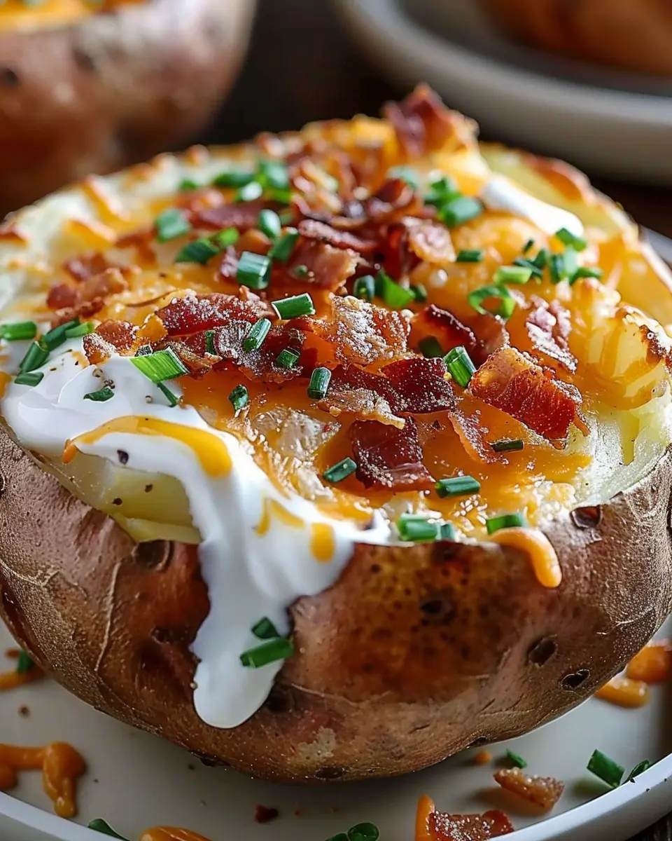 Loaded Baked Potato Soup Bowls with Turkey Bacon and Chicken Ham