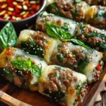 Thai Basil Beef Rolls