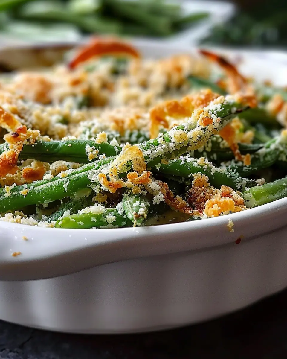 Garlic Parmesan Green Bean Casserole: A Comforting Twist with Turkey Bacon