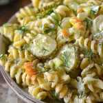 Simple Dill Pickle Pasta Salad