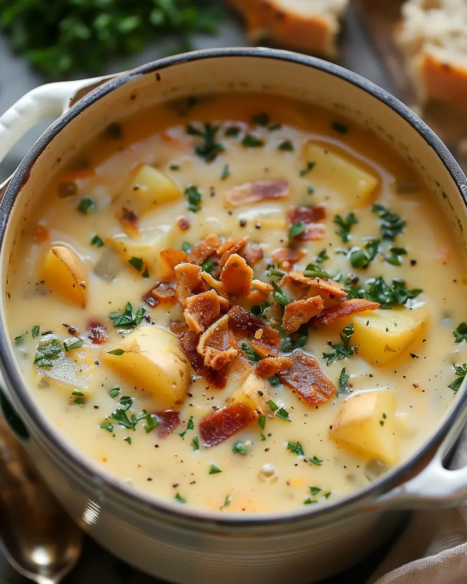 Outback Potato Soup: Indulgent Comfort with Turkey Bacon &amp; Chicken Ham