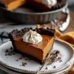 Simple Dark Chocolate Pumpkin Tart