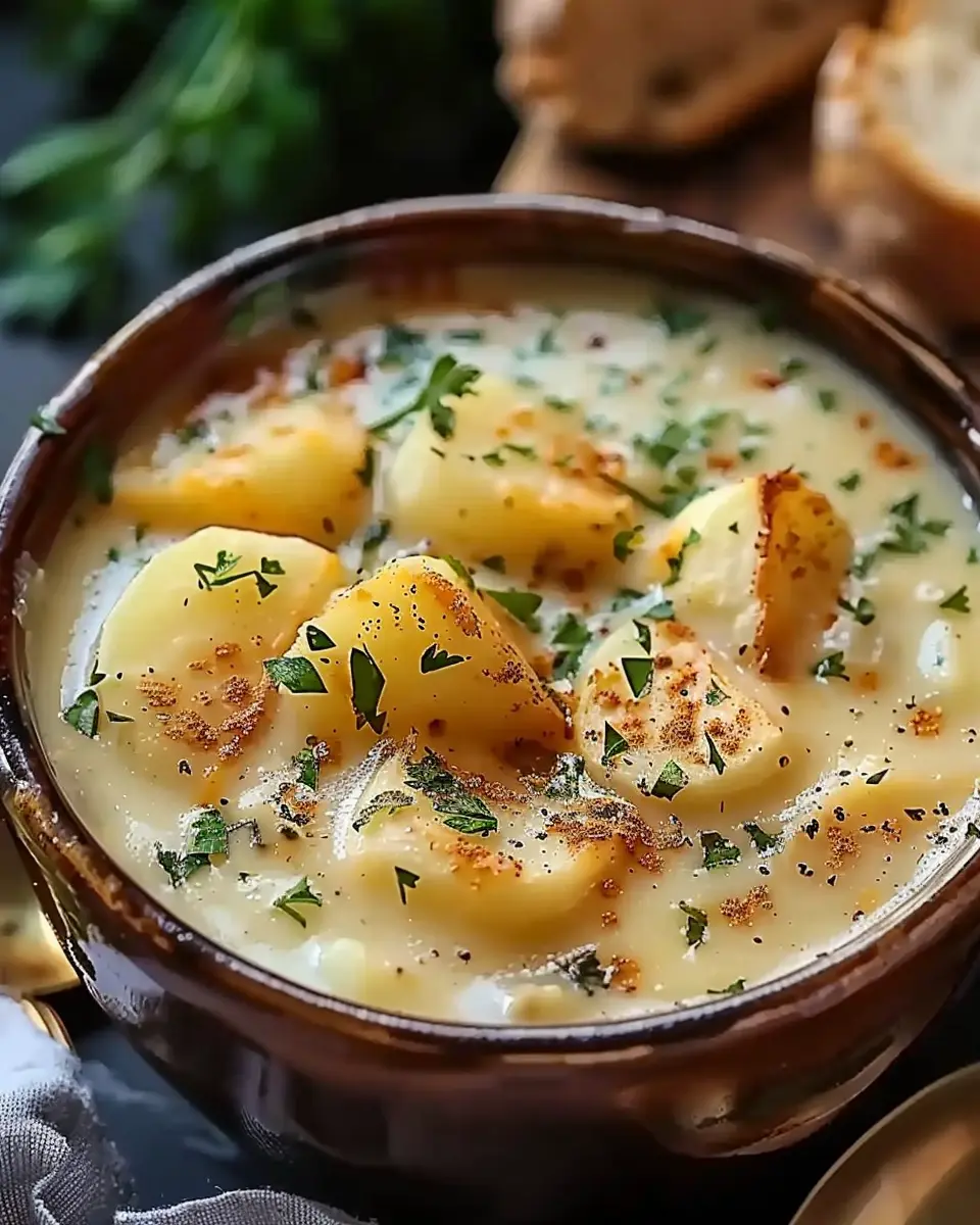 Hearty Cheddar Garlic Herb Potato Soup Recipe for Cozy Nights