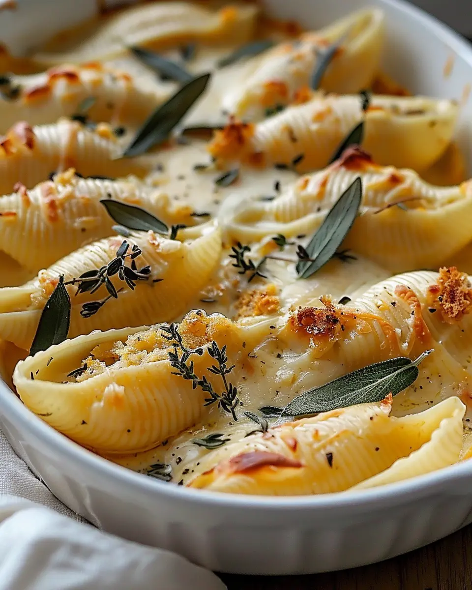 Pumpkin Gouda Stuffed Shells: Indulgent Brown Butter Sage Sauce