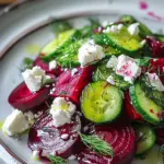 Beet Salad with Feta, Cucumbers & Dill