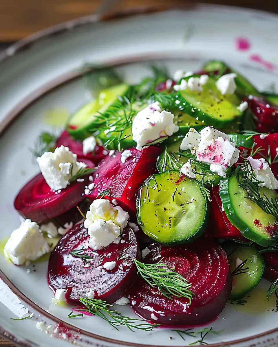 Beet Salad with Feta: A Refreshing Easy Delight with Cucumbers &amp; Dill