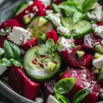Vibrantly Easy Beet Salad with Feta and Cucumbers Delight