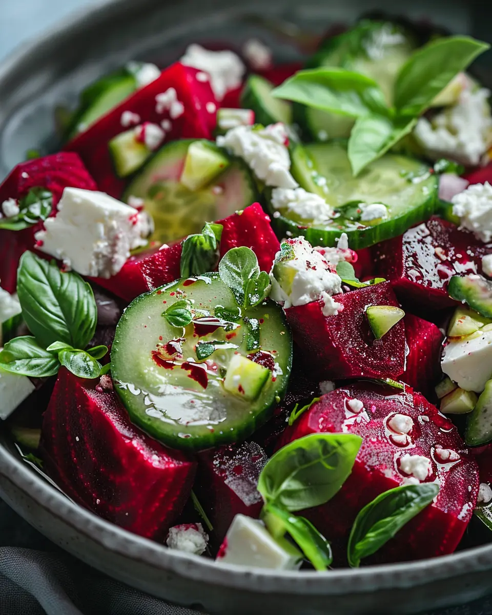 Vibrantly Easy Beet Salad with Feta and Cucumbers Delight: A Fresh Take on Classic Flavors