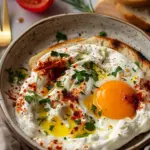 Turkish Eggs with Creamy Yogurt & Butter Sauce