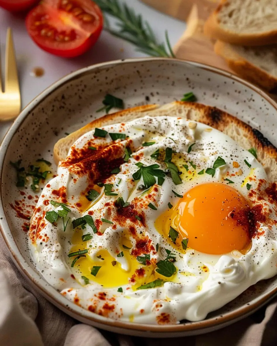 Turkish Eggs, Creamy Yogurt Sauce: A Simple Indulgent Delight