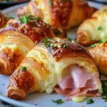 Baked Ham and Cheese Croissants