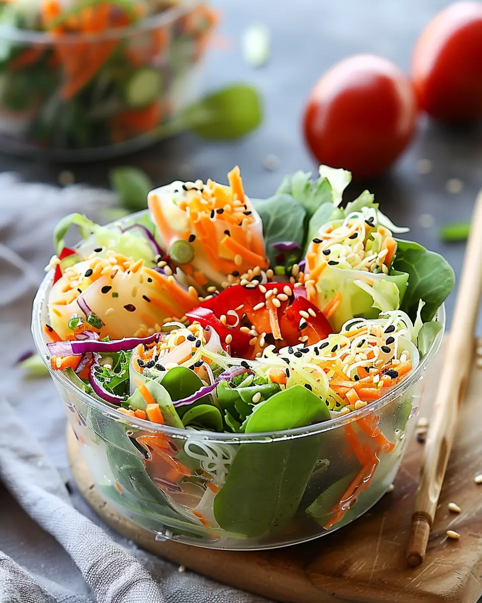 Spring Roll Salad with Spicy Ginger Dressing: A Fresh Twist