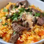 Steak Queso Rice